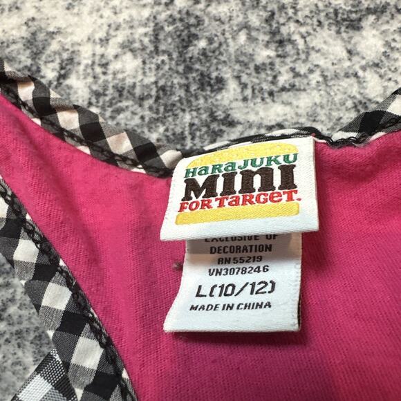 10/12 L Gwen Stefani Harajuku Mini Tank Top No Doubt Lovers Pink Bow Racerback - Picture 4 of 8